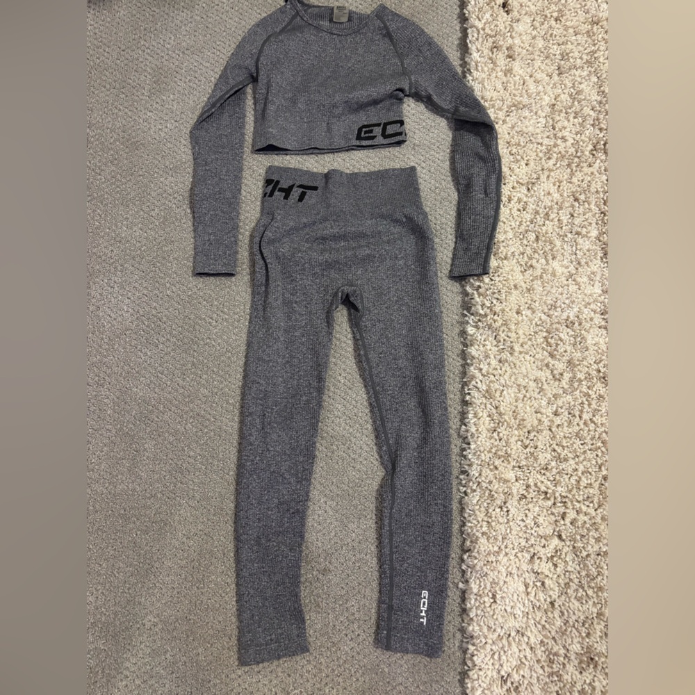 Gray Two-Piece Lounge Set